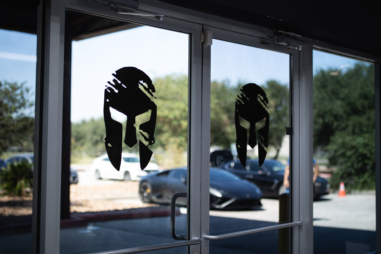 Roman Empire Gym Door logos